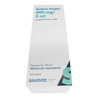 Ацикловир суспензия для детей Италия 8г/100мл (400мг/5мл) 100мл